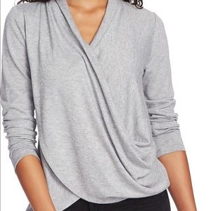 NWT grey wrap top. Size XS